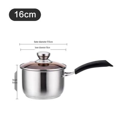 Wutuo 16cm Edelstahl Antihaft-Milchtopf