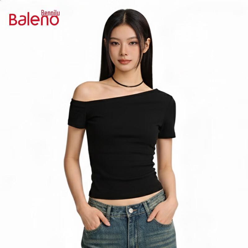 Baleno Women s Off-Shoulder Slim-Fit Short-Sleeve T-Shirt L