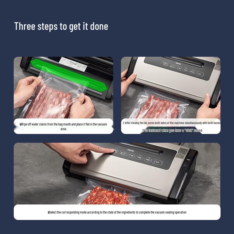 Deli Automatic Food Vacuum Sealer Machine CN plug (adapter included)