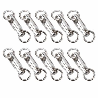 10 Pcs 3.5mm Ball Bearing Rotate Connector Stainless Steel Fishing Ball Bearing Rotate Connector for Fishing