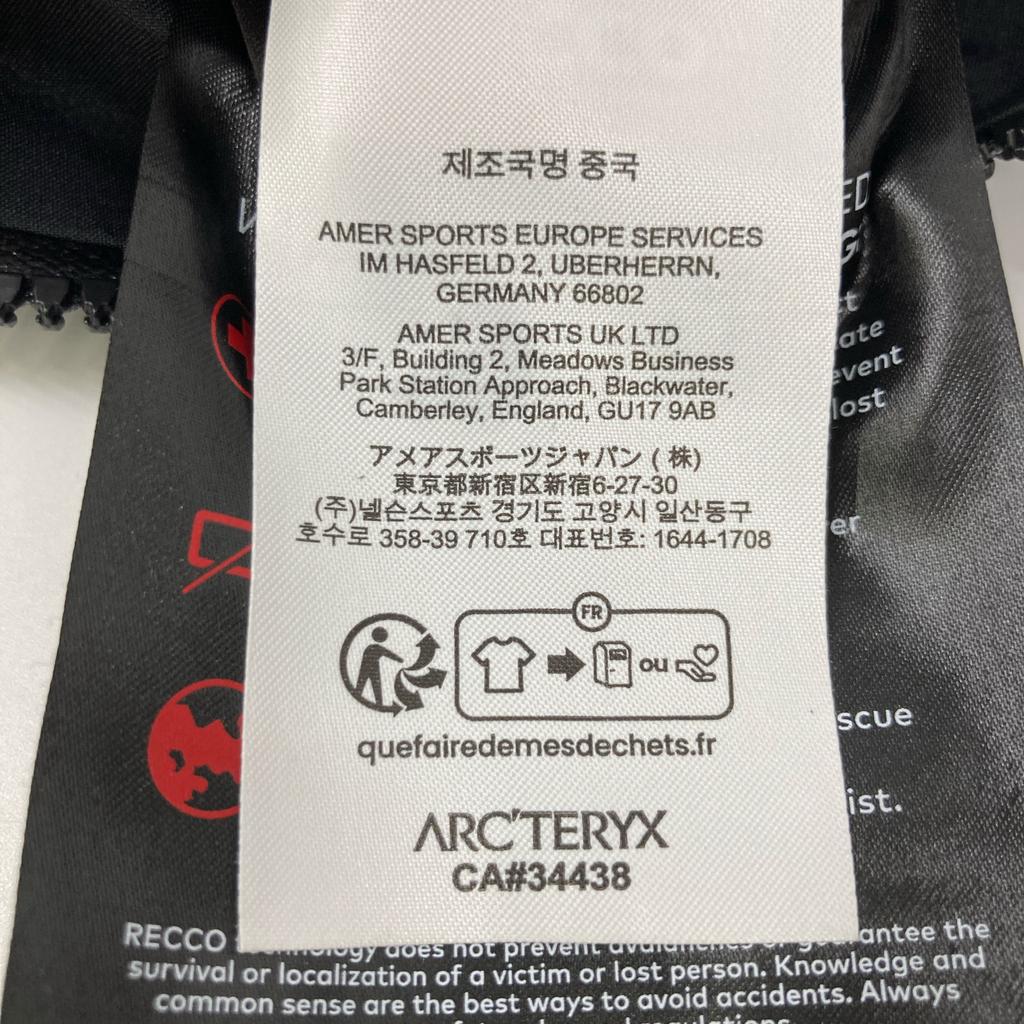 ARC'TERYX 24FW X000007555 Black GORE-TEX Alpha SV Jacket Mountain Parka Jacket S blackUsed