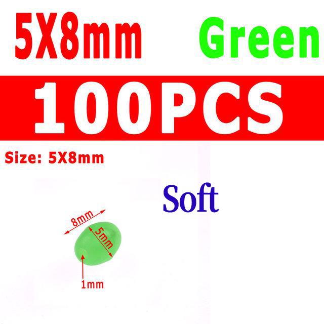 1 PAK Soft Glow Beads Luminous Orange Green White for Fishing Rig Treble Hook Egg Fly Tying UV Color Sabiki Ice Jig Fishing Accessory