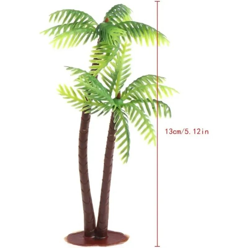 10/20/30/40/50 Pcs Tree Decor Coconut Miniature Plants Palm Trees Crafts Aquarium Fish Tank Decorations