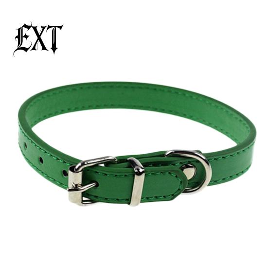 Kunstleder, reine Farbe, niedliches Halsband für Hunde, Haustiere, Katzen, Welpen, verstellbare Schnalle