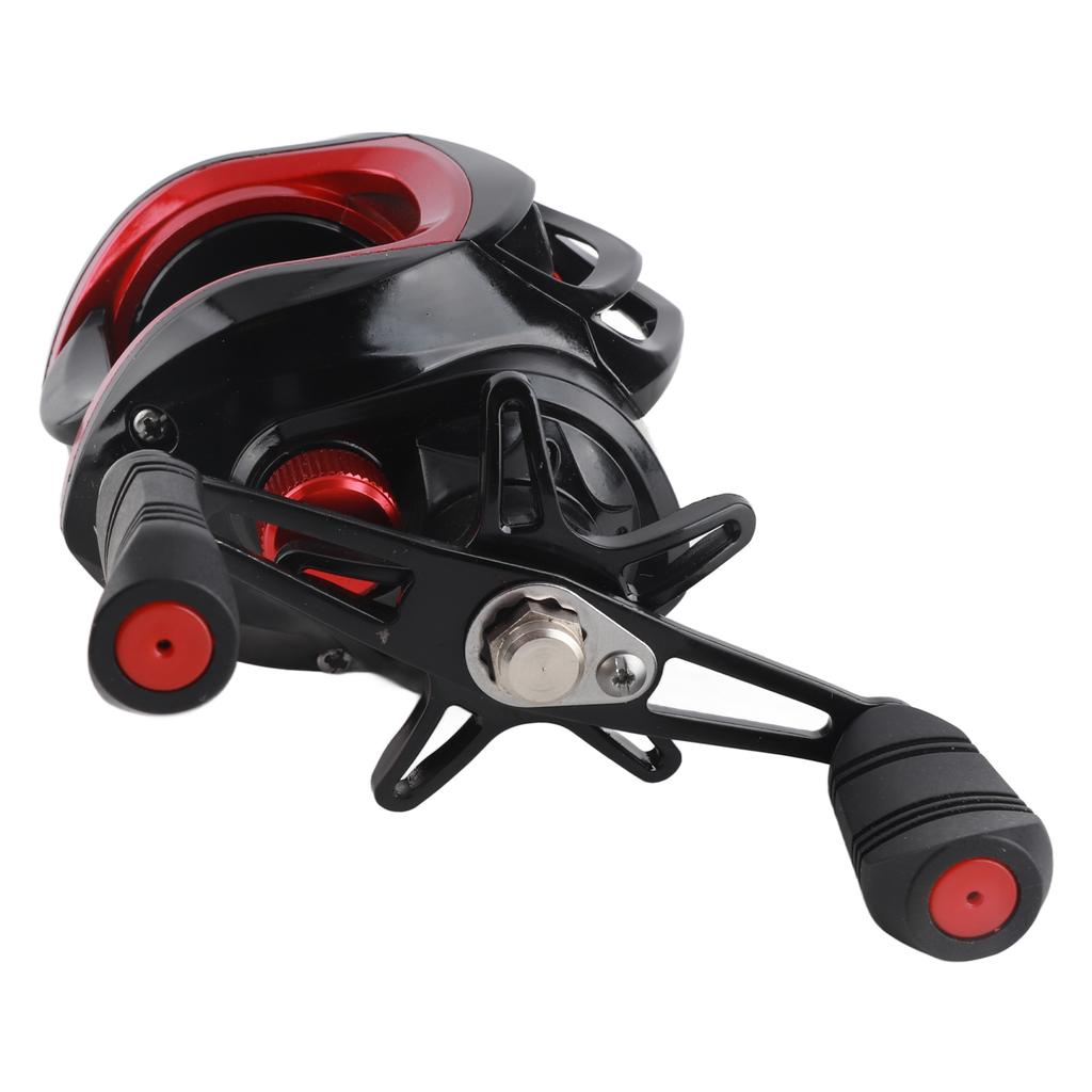 8KG Baitcasting Reel Double Seals Bearing Fishing Reel with Magnet Braking System Black Red Standard 7.2 Right Hand