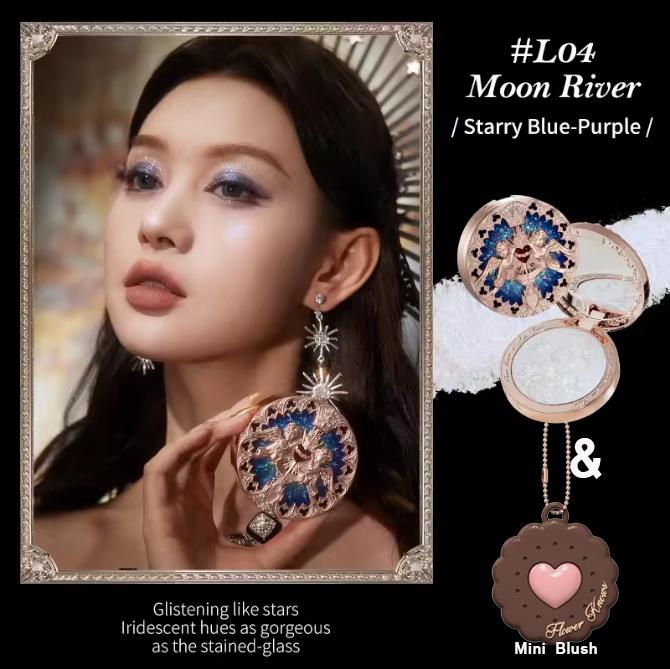 Flower Knows Body Glitter Little Angel Relief Highlight Face Powder Iluminador Makeup Contour Highlighter Palette 8g/0.3Fl.oz