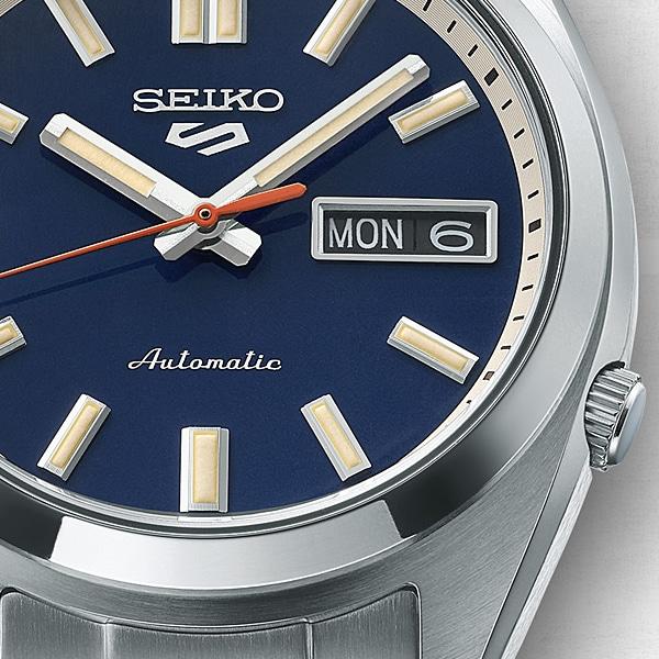 Seiko SBSA253 (Montre mécanique à bracelet en métal pour homme de la série SNXS de style sportif 5SPORTS) Montre Ronde Argent