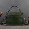 Johnature Retro Messenger Bag Genuine Leather Advanced Women's Handbag Versatile Solid Color Shoulder Bags