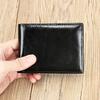 Men Faux Leather Wallet Large Capacity Bi-fold Short Wallet Vintage Minimalist Business Casual Credit Card Holder Front Pocket Wallet