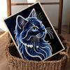 DIY Black Cat Diamond Art Kits Without Frame 35x45cm Gem Art Diamond Painting Kits for Adults/Beginners Gift Idea Home Wall Decor