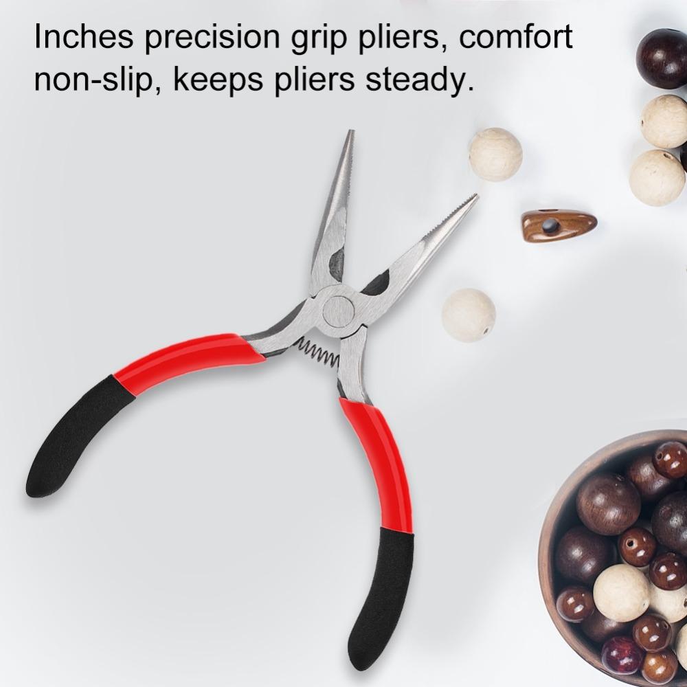 Non-Slip Grip Long Nose Pliers Steel Construction Wire Cutter Pliers Electrical Work