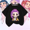 School Girls Pink Purple Sumer T-shirt Outdoor Leisure Anime Girl Clothes Summer Tee Tops