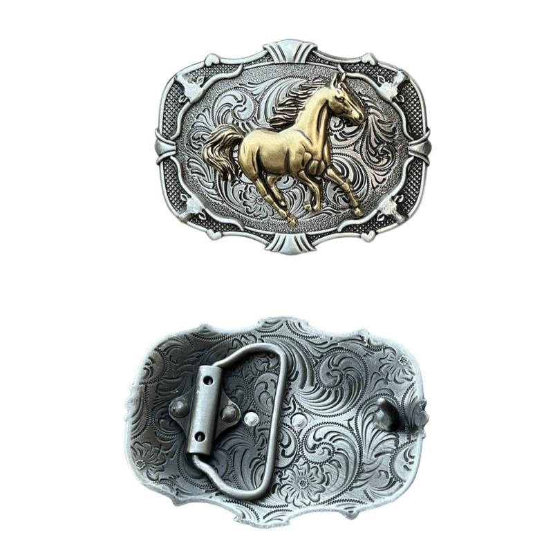 Horse Belt Buckle Leather Craft Metal Replacement Buckle Gift for Father Leather Craft Streetwear Gift Replacement