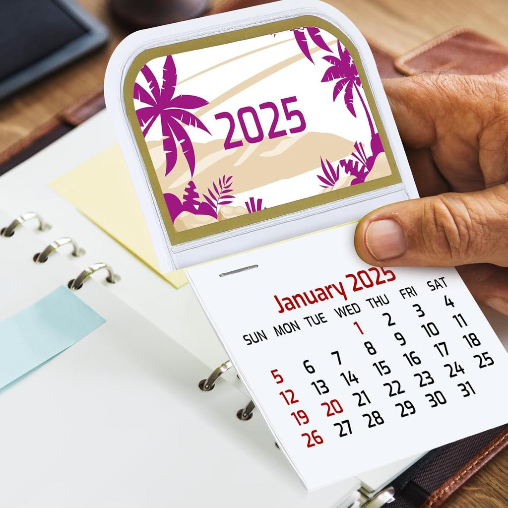 20 Pcs 2025 Mini Stick on Calendar Peel and Stick Calendar Small Wall Calendar Adhesive Car Calendar 2025 Monthly for Business Cards Auto Truck
