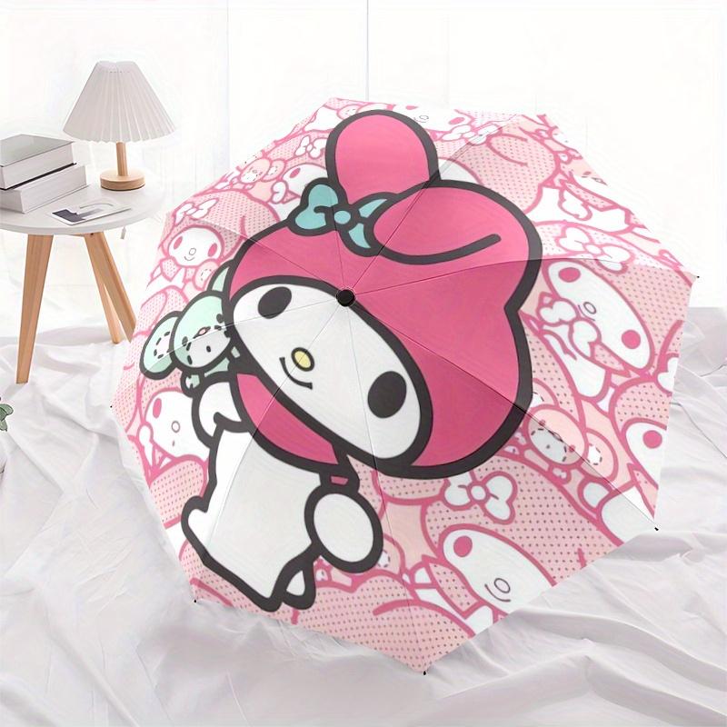 

1pc My Melody Automatic Opening and Closing Umbrella - Lightweight 3-Fold Design, Suitable for Fans, Travel, Daily Use, Interesting Shape, Considerabl