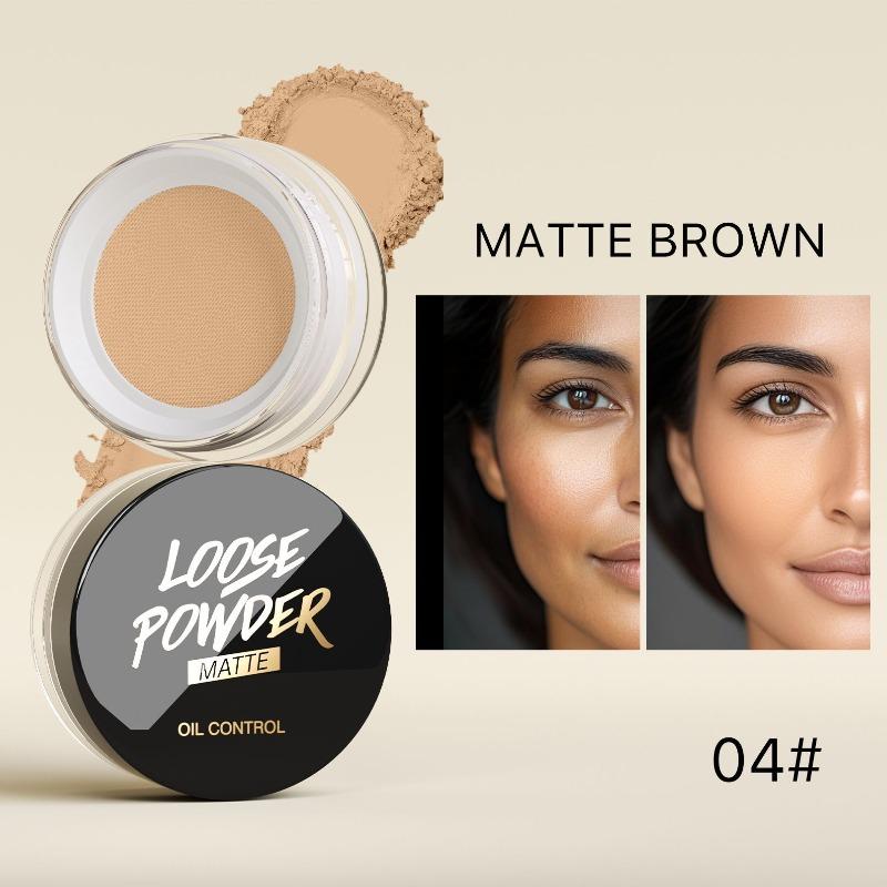 Concealer Loose Powder Light Nude Matte Powder Waterproof, Anti-Sweat and Non-Removing Makeup Setting Powder