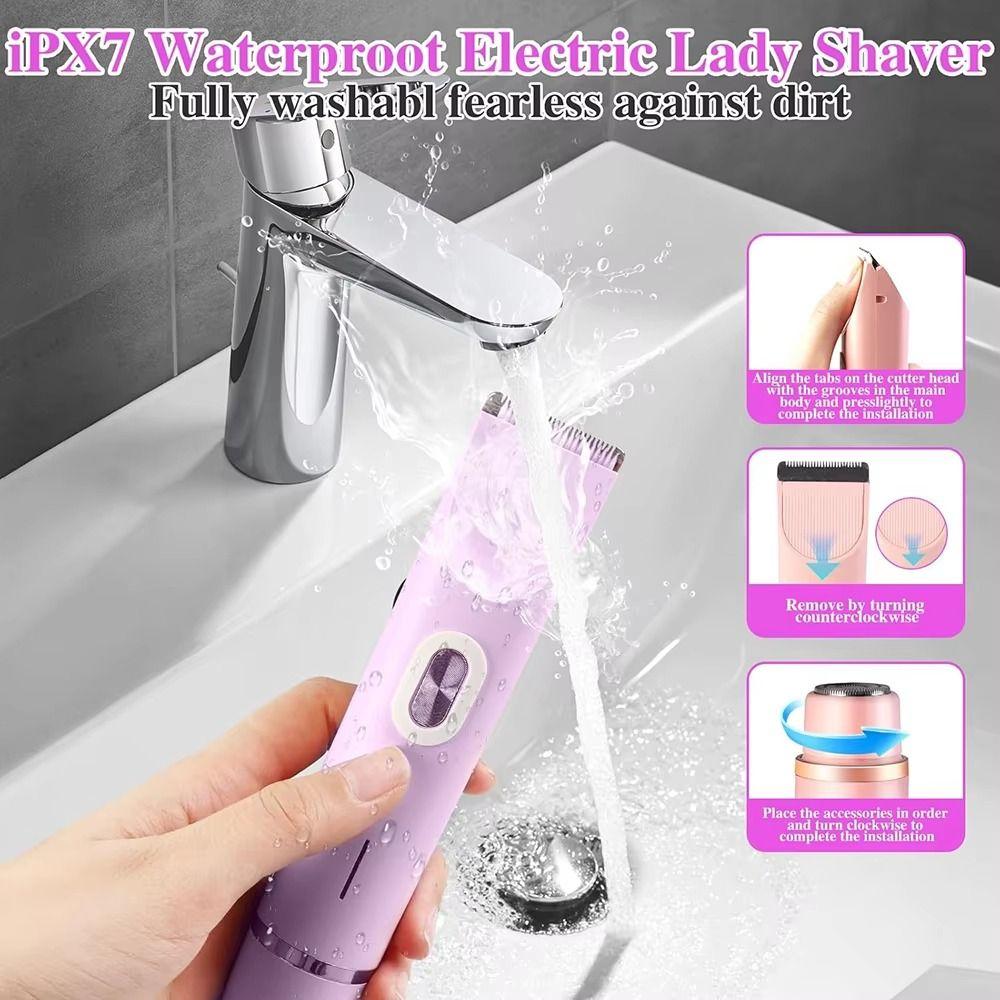 USB Rechargeable Multi-function Epilator Waterproof Women Hair Remover for 400mAh Underarm