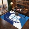 Tappeto in Velluto di Cristallo con Stampa del Preston North End Football Club, Comodo Assorbente d'Acqua Antiscivolo per Pavimenti Interni
