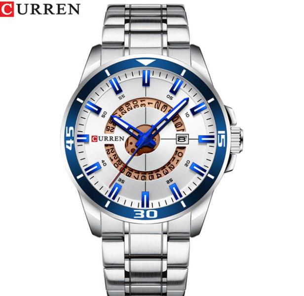CURREN Men s Waterproof Steel Band Quartz Sports Watch with Calendar 8359