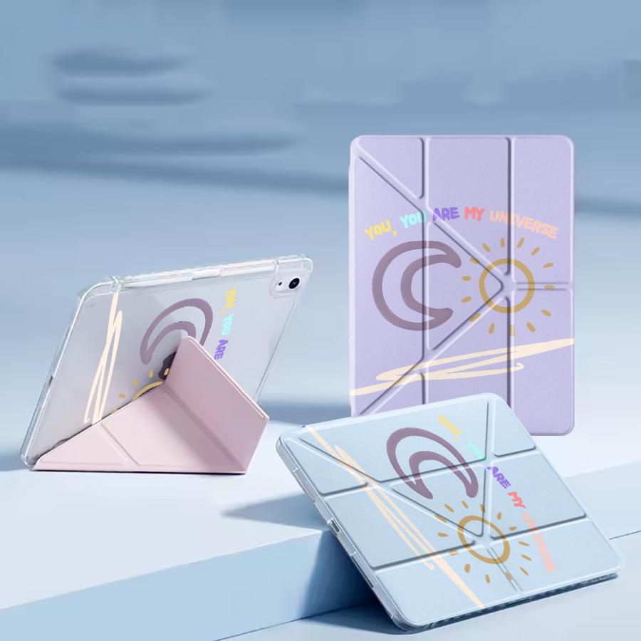 Tablet Case For iPad Pro 2025 Pro 11th 10th 9th 8th 7th 12.9inch Mini 6 7 Air 4 5 M3 M2 1 2 M4 11inch Y-Fold Holder Cover