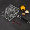 Grill Basket Foldable BBQ Grilling Removable Handle Basket with Stainless Steel Outdoor Cooking Camping Accessories