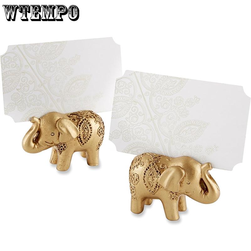 WTEMPO Elephant Shaped Design Business Card Holders Office Note Holders Home Kitchen Message Holders DIY Photo Holders Seat Number Holders