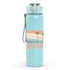 1PC Saltwater Soul Retro Beach Print 750ml Color Plastic Sports Water Bottle Leakproof Flip Straw Lid Suitable for Sports Office Home Use