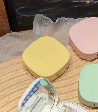 High Quality Portable Contact Lens Case for Women Transparent Beauty Companion Box Girls Contact Lenses Boxs