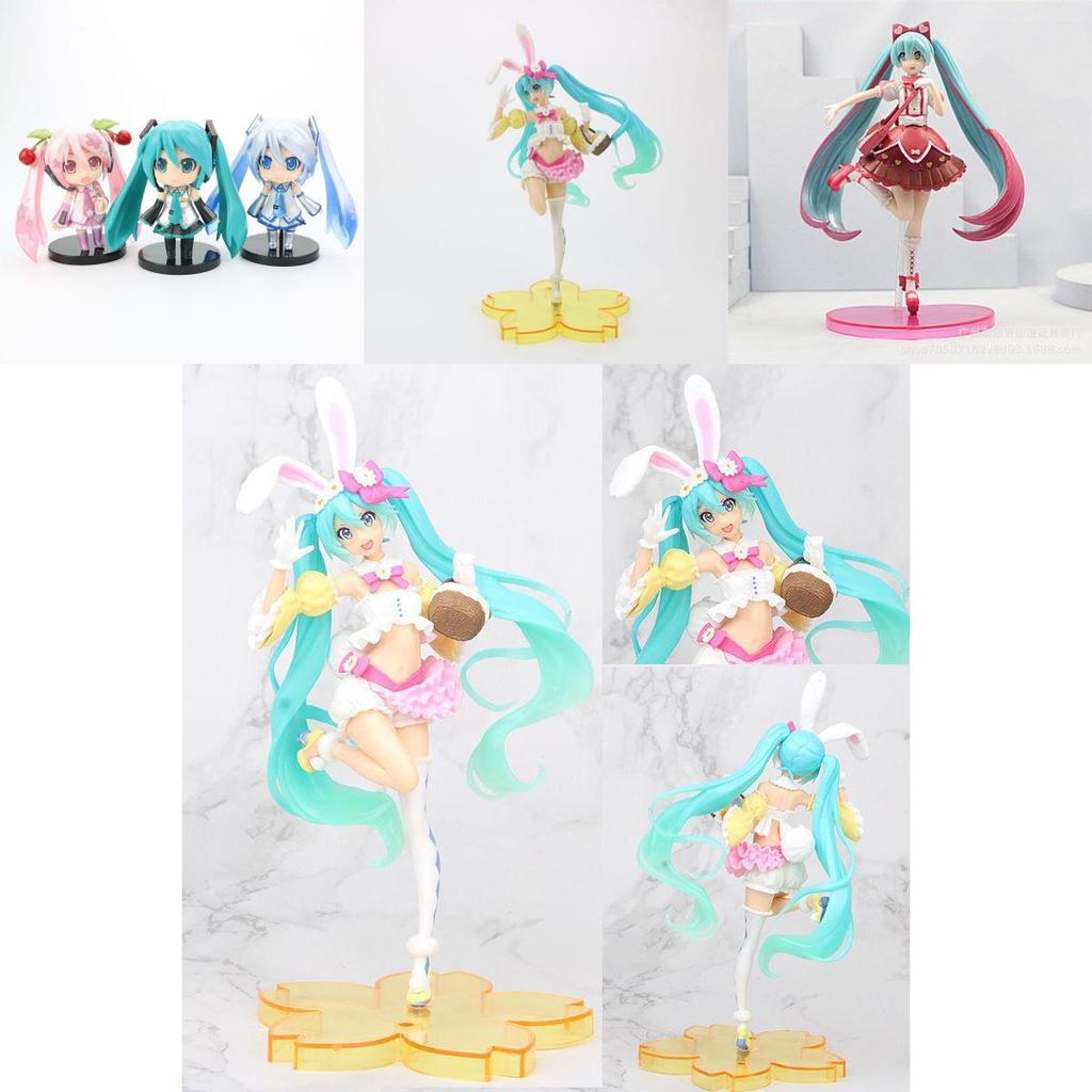 Hatsune Miku Cartoon Virtual Singer Manga Statue Figurines Stunning Collectible Model Toy