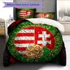 Hungary National Football Team  Pattern Bedding Quilt Set  Home Decoration  Gift (1 * duvet cover + 2 * pillowcase  without core)
