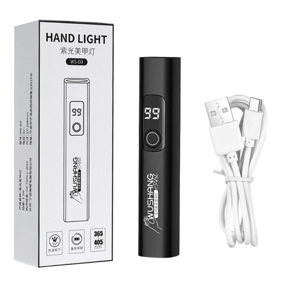 Mini UV Pen-Style Nail Dryer with LED Display Handheld UV Light Fast Curing Gel Nails Gel Polish Drying Lamp Nail Art Tools