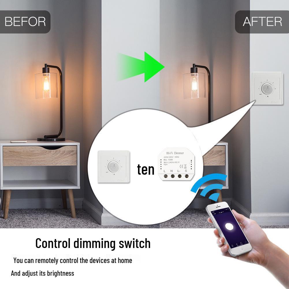 Graffiti Smart WiFi Dimmer Switch with Timer & Independent Control, Compatible with Alexa & Google Home