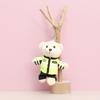 Police Traffic Fire Protection Rabbit Bear Panda Plush Keychain Animal Gift Toy