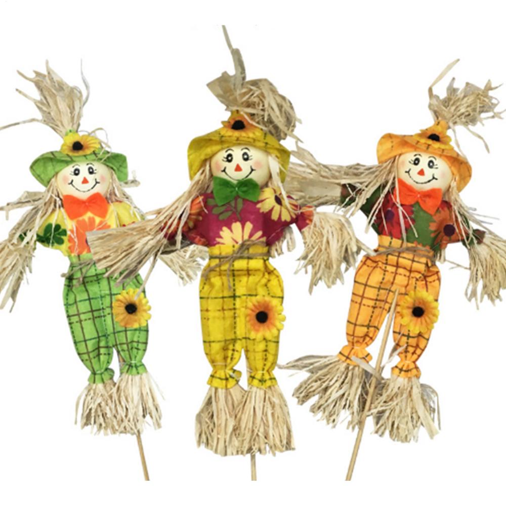 

1PC Small Autumn Fall Harvest Scarecrow Decoration For Garden Home Yard Thanksgiving Halloween Decoration Party Supplies