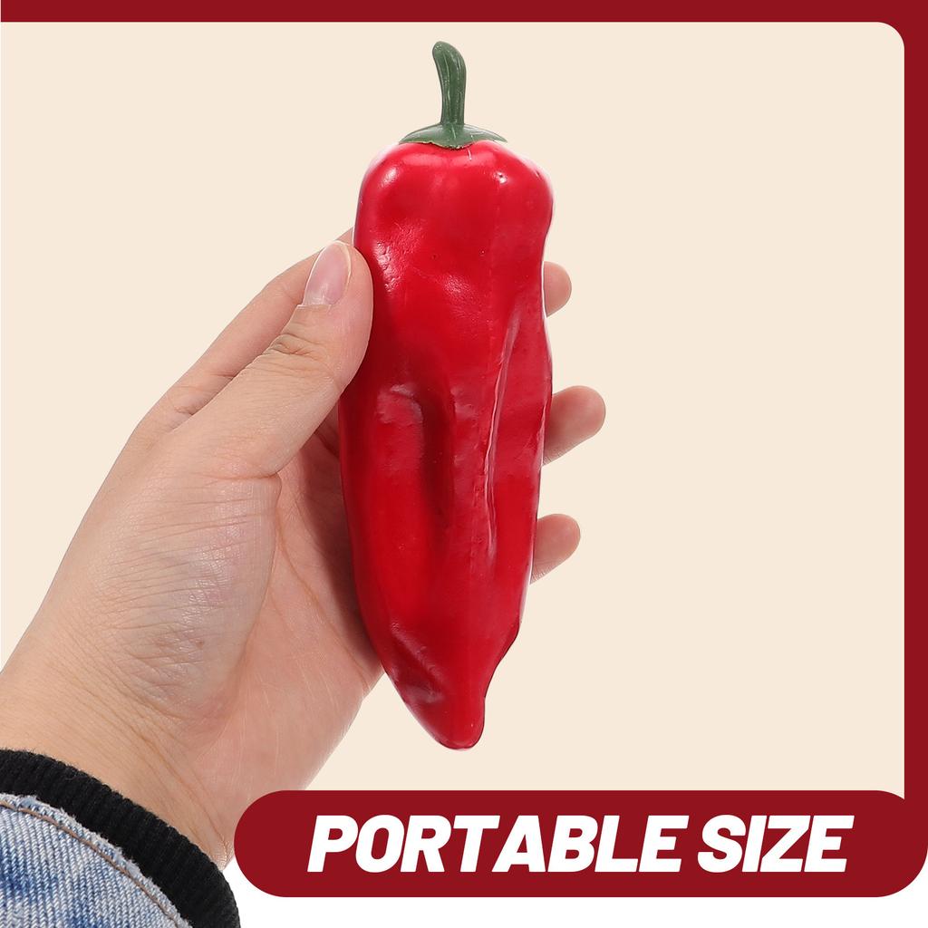 3Pcs Realistic Foam Fake Peppers for Home Decor Bakery Restaurant Photography Props Artificial Chili Ornament Showcase Display