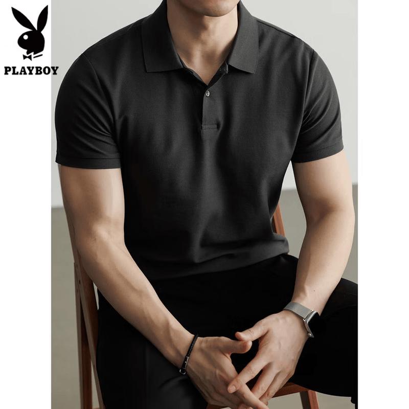 PLAYBOY Men s Old Money Style 100% Cotton Polo Shirt L 170