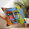 Modern Abstract Painting Pillow Case Short Plush Print Cushion Cover Square Throw Pillow Covers Sofa Home Decor