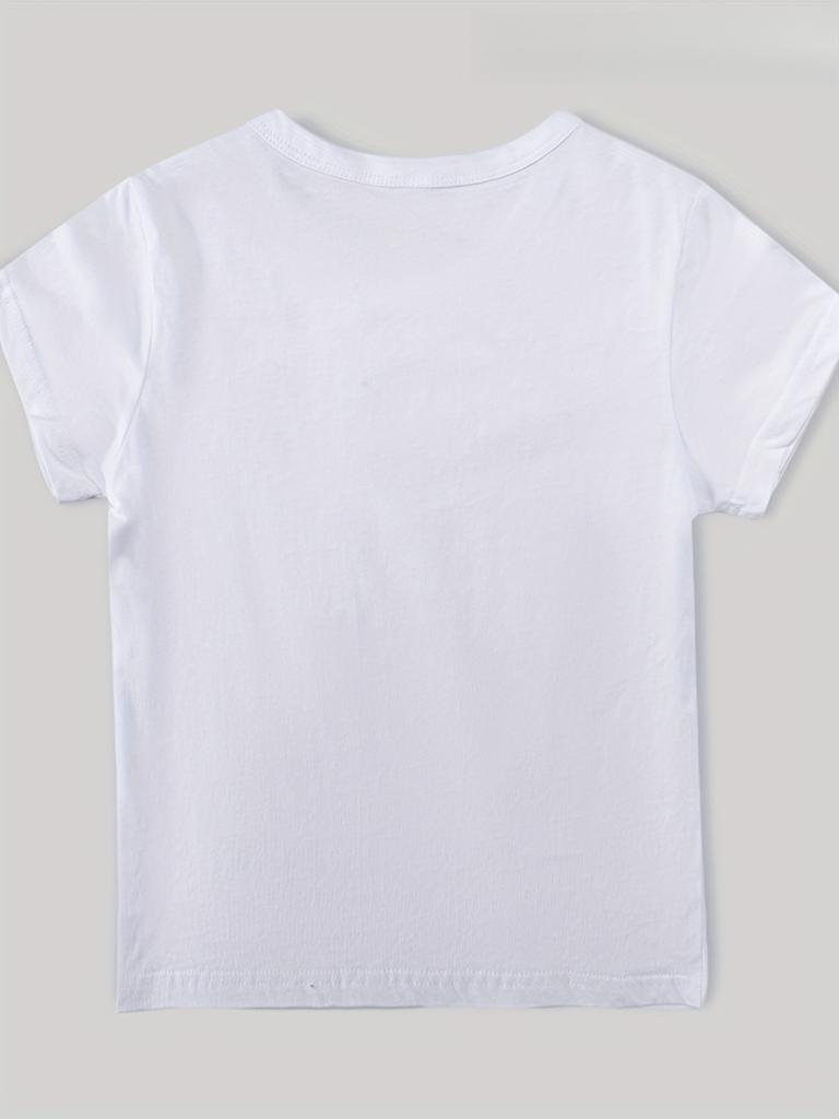 Taglie Europee T-shirt Stampata da Ragazzo - Grafica Carina di Orsetto Skater, Maglietta Estiva a Maniche Corte Leggermente Trasparente per Bambini, Abbigliamento Casual e per lo Skate Park