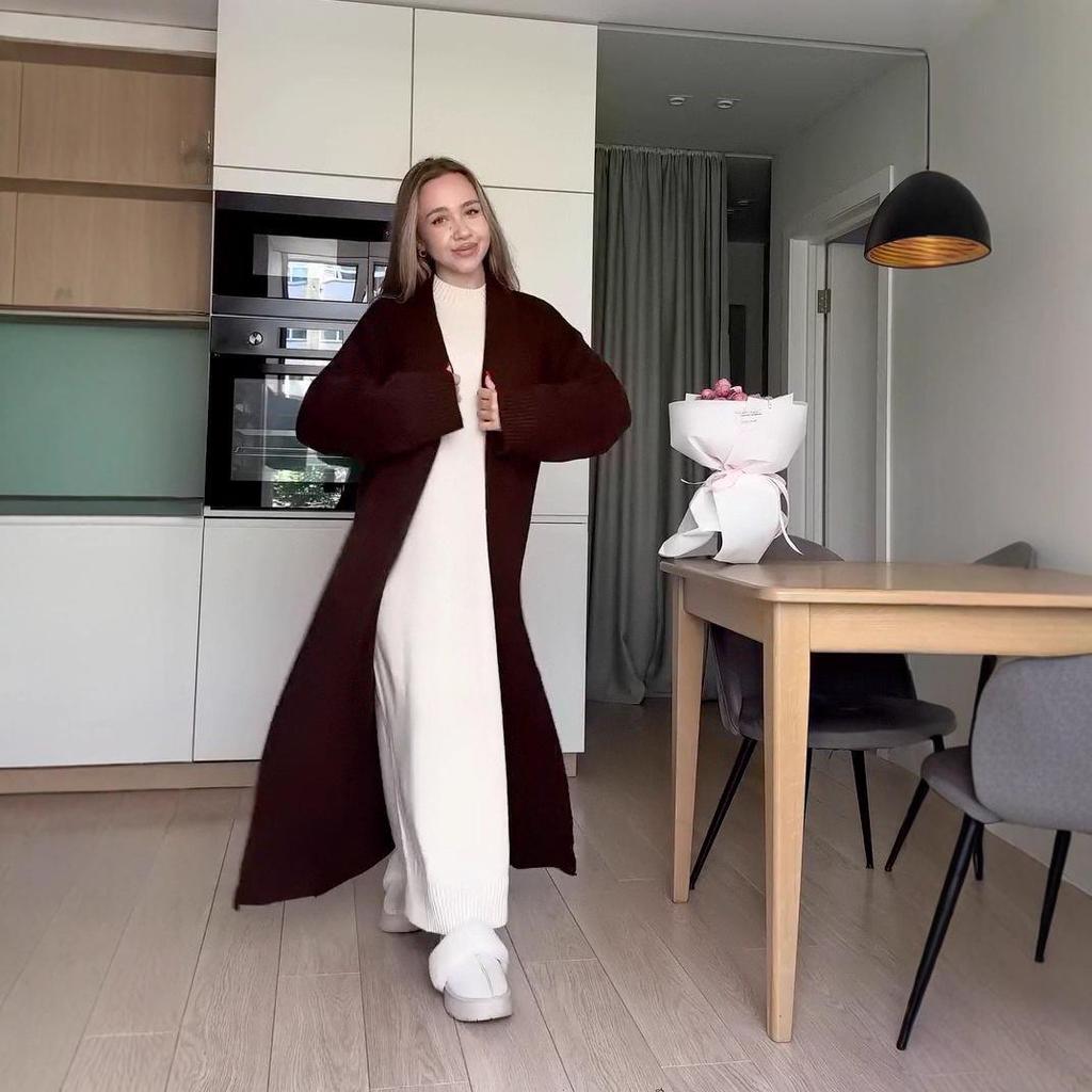 2024 Autumn/Winter Women's Knit Sweater: Long Sleeve, Loose, Comfortable Casual Cardigan