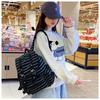 Korean Retro Stripe Backpack: Versatile, Large Capacity for Students
