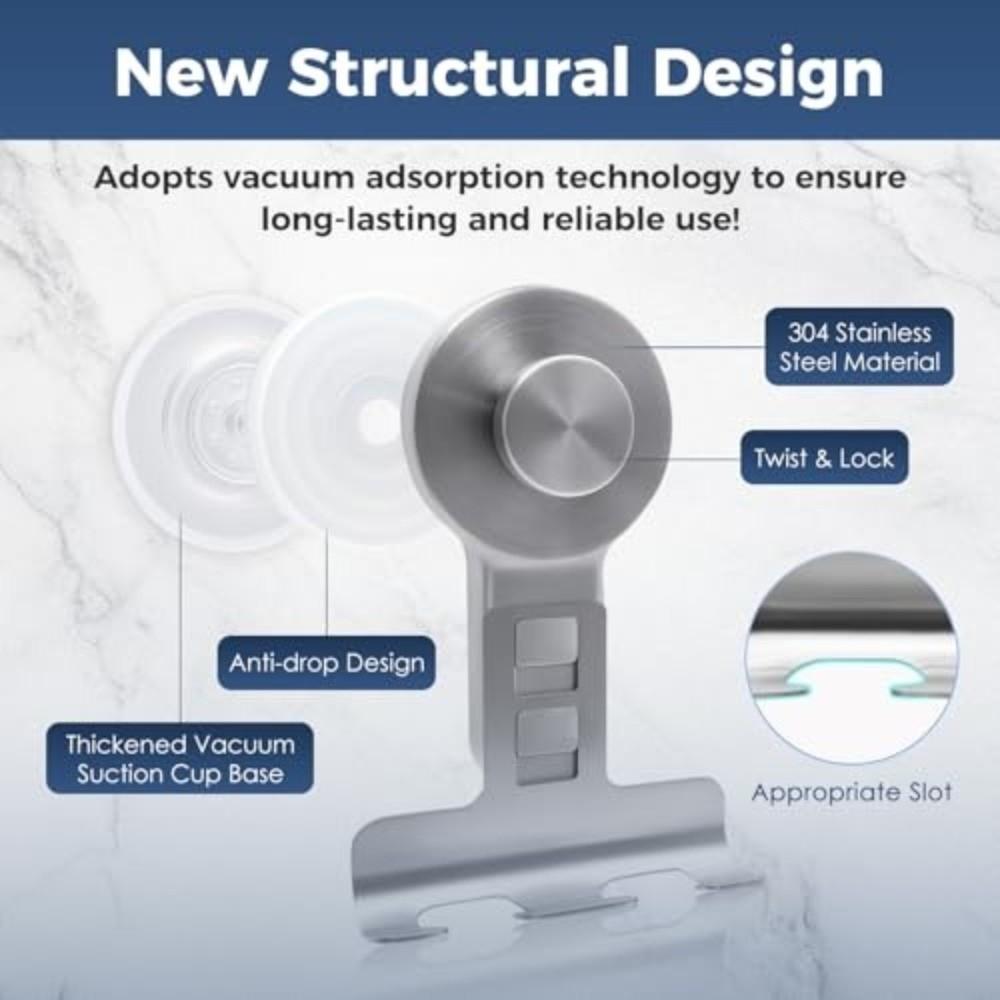 Stainless Steel Shower Wall Hook Suction Cup Shaver Hanging Rack New Razor Holder Bathroom Use