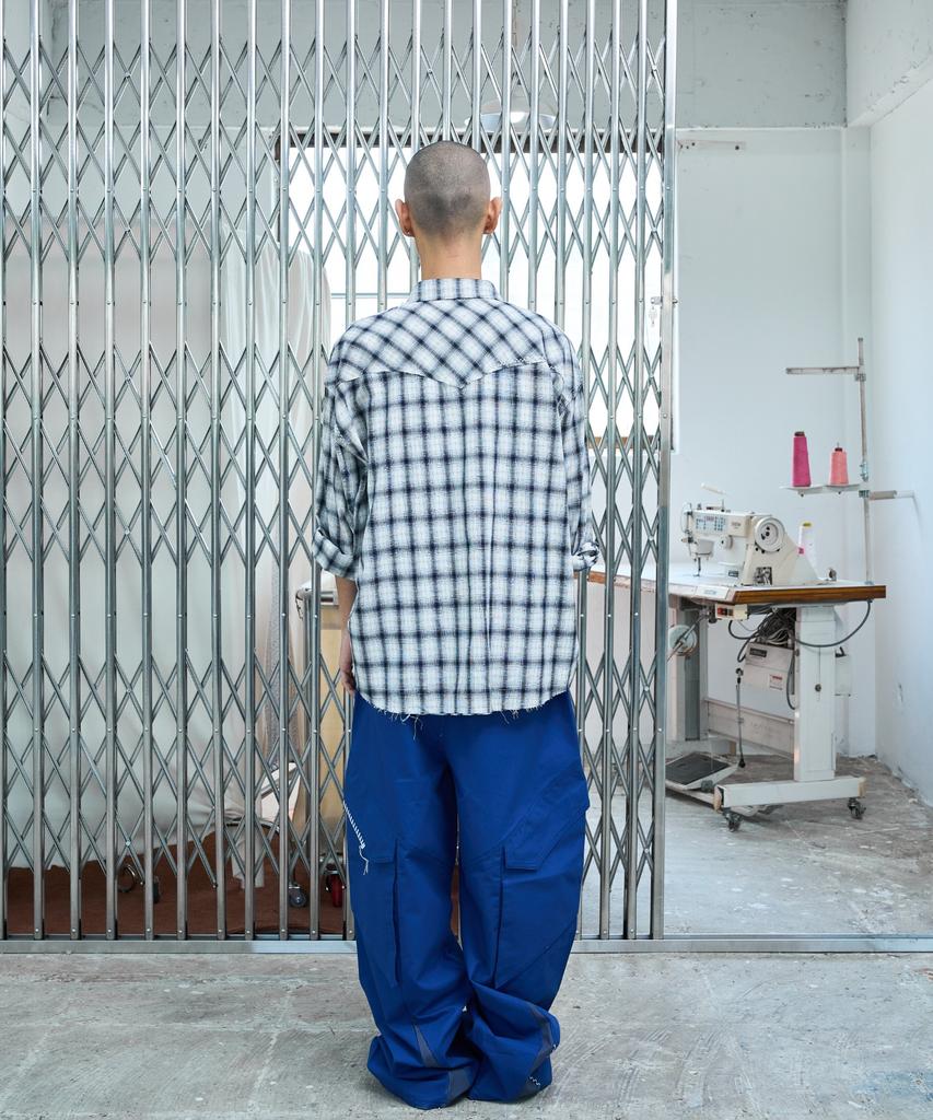 NOSCOULEURS Ul Check Shirts 04 Navy