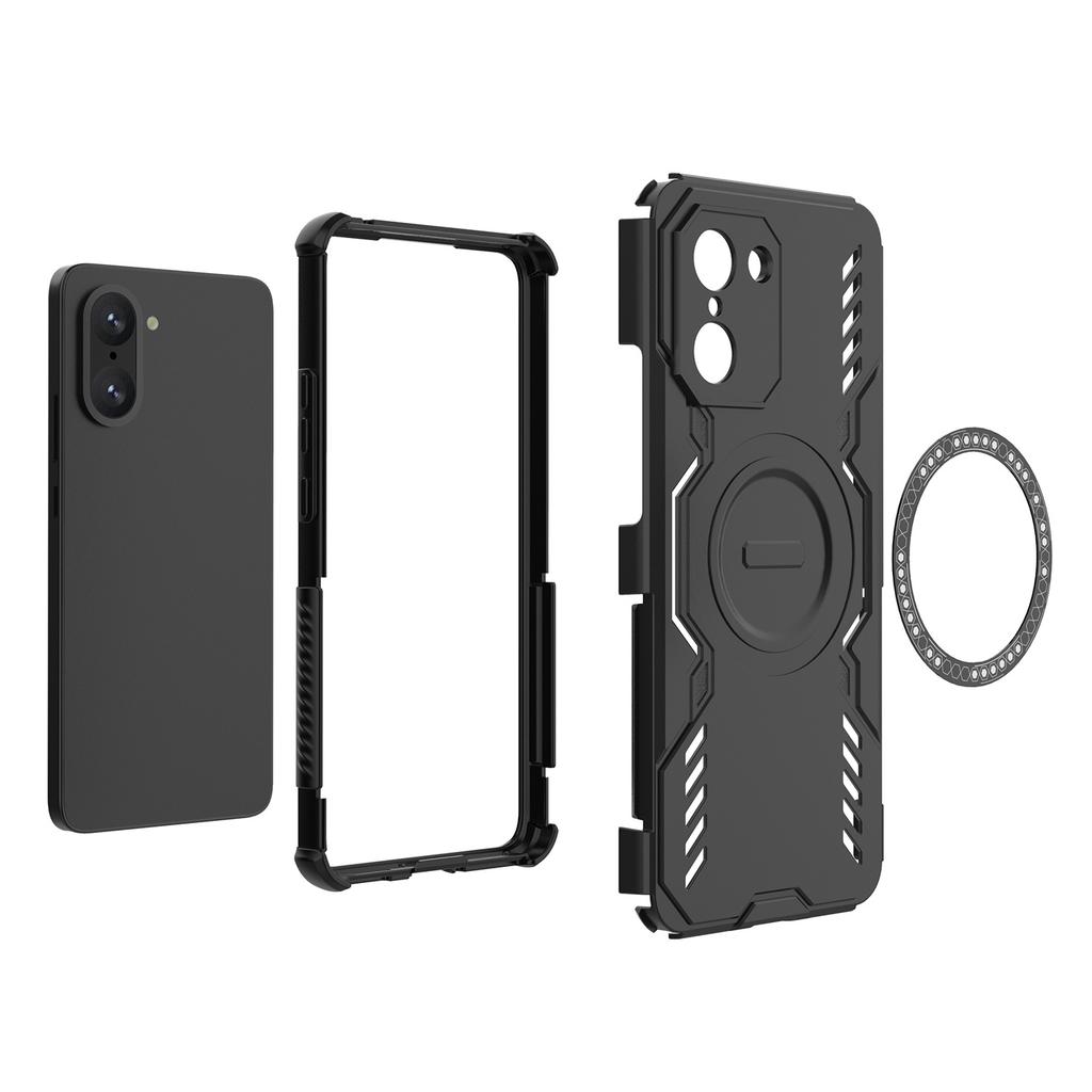 Pro OnePlus Nord CE5 5G/Ace 5 Racing 5G Magnetické pouzdro Butterfly Armor Duté Odvod tepla PC+TPU Kryt na telefon