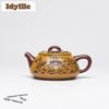 280ml Elegant Yixing Purple Clay Teapots Handmade Engraved Pot Raw Ore Dragon's Blood Sand Mud Kettle Zisha Tea Set For Tea Gift