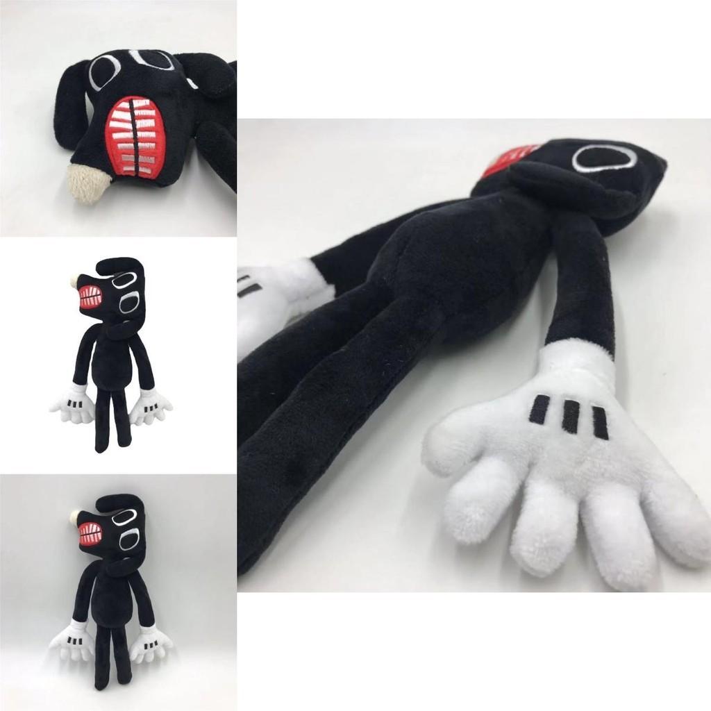 Siren Head Series Black Dog Plush Toy Crooked Neck Horror Stuffed Doll 30cm/11.8inch Height
