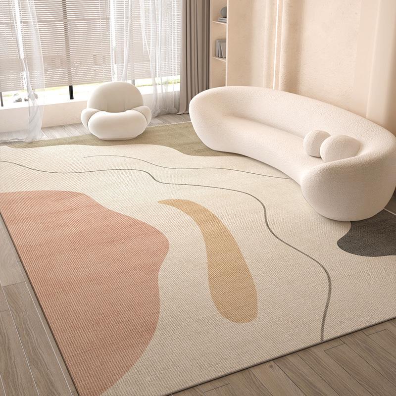 Cream-Style Luxury Carpet for Living Room: Elegant, Durable, and Easy-to-Clean Floor Mat.
