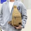 Canvas Men Chest Bag Fashion Light Weight Multilayer Chest Pack Large Capacity Sling Bag