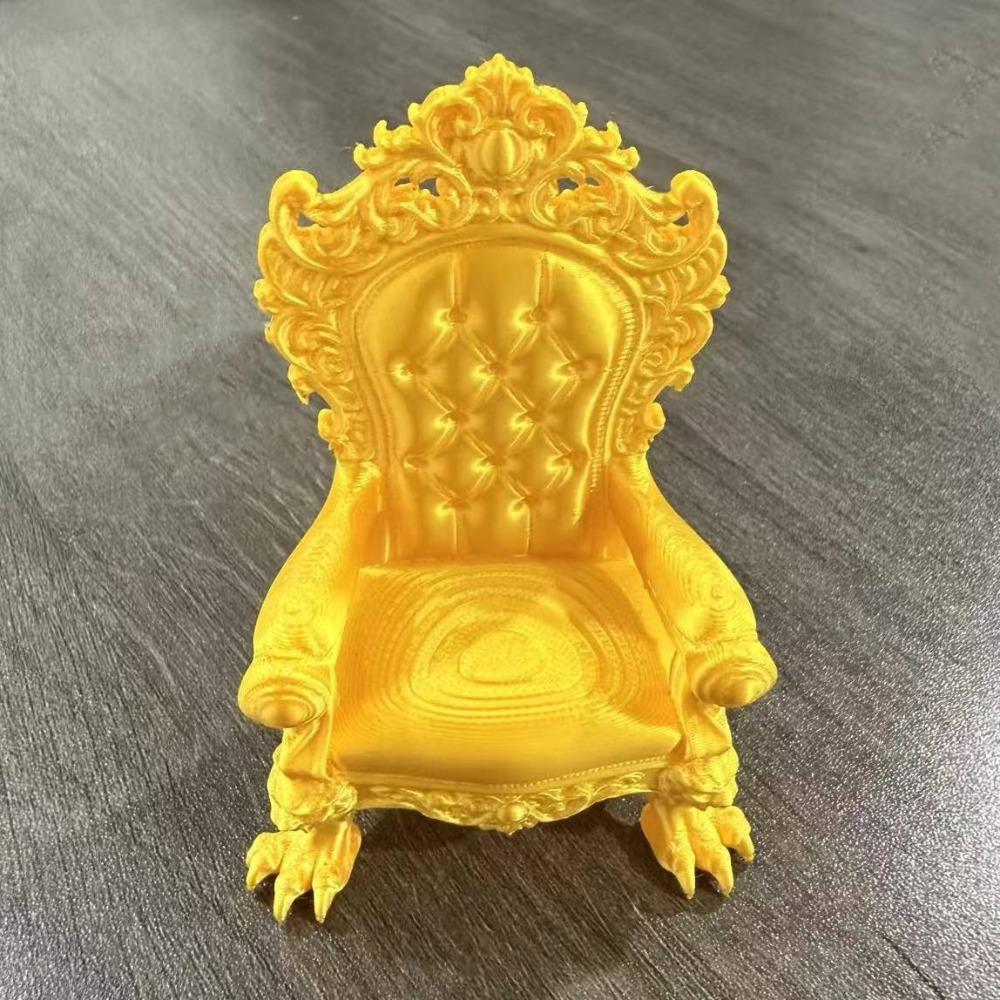 Vintage Mini Gothic Throne Display Chair 3D Printed Dollhouse Seat Furniture Atmosphere Ornament