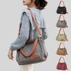 Welltude Canvas Tote Bag, Shoulder Bag, Crossbody Bag, for Commuting, School, and More, Solid Color, Unisex (Khaki)