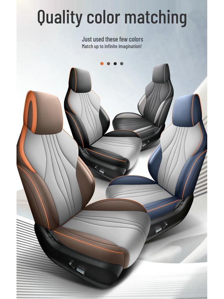 Song PRO Cartoon Leather Car Seat Cushion, Five-Seat Model, All-Season Use